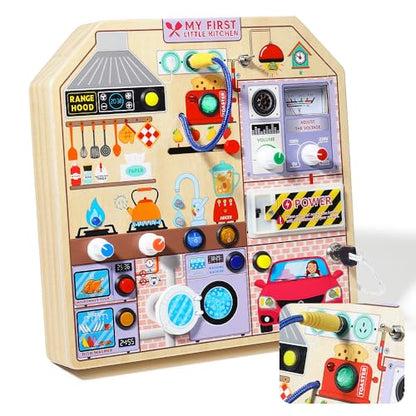 Kitchen Busy Board Toy for 3 4 5 Years Old
