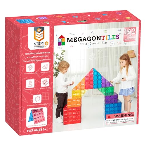 162PCS Premium Magnetic Tiles Set