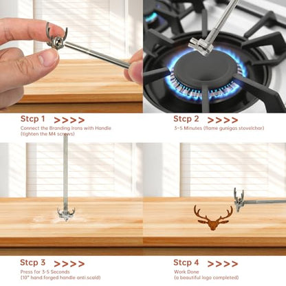 38 Pcs Mini 1" Branding Iron for Wood Leather Hats