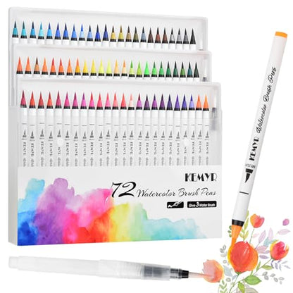 Watercolor Brush Pens (72 Count)
