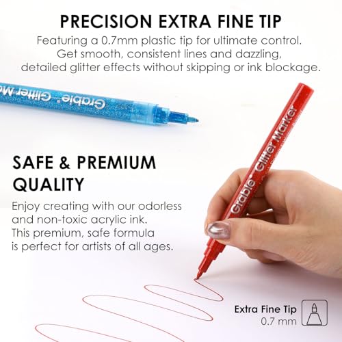 Glitter Acrylic Paint Markers