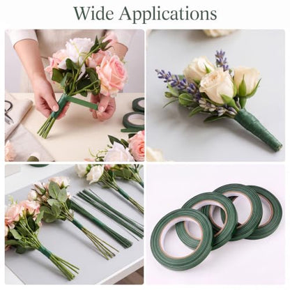 4 Roll Green Floral Tape Waterproof Florist Tape