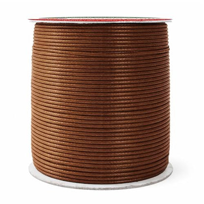 2mm Russet Brown Waxed Cord