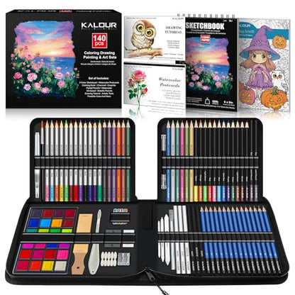 140 Drawing Set Sketching Kit (140 Count)