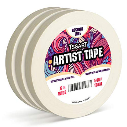 3 Pack White Artist Tape (3 Count)