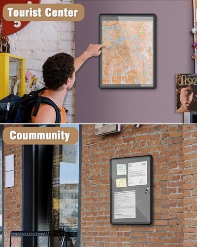 26"x20" Enclosed Bulletin Board