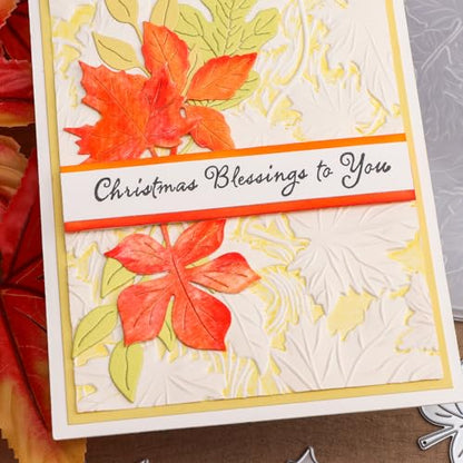 3D Autumn Theme Plastic Embossing Folders Maple Leaf for DIY Scrapbooking Photo Album Card Paper Craft Decoration for Card Making