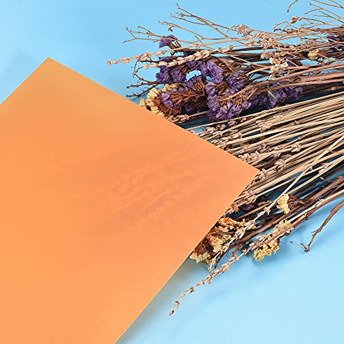 4Pcs A4 Gel Light Lighting Filter Overlay Transparent Color Correction Plastic Vinyl PVC Sheets Photography Television Matte Orange