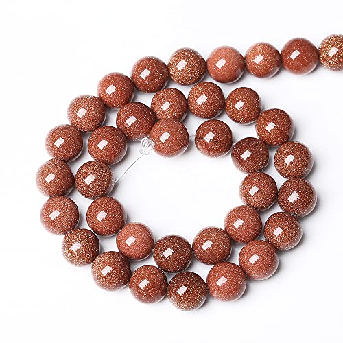 90pcs 4mm Natural Gold Sandstone Beads Gemstone Round Loose Beads for Jewelry Making DIY Bracelet Necklace 15“