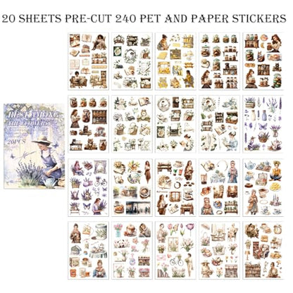 Scrapbook Reading Stickers 20 Sheets 240 Pre