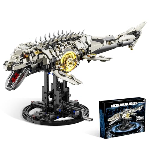 Mechanical Mosasaurus Dinosaur Building Block Set for Adults