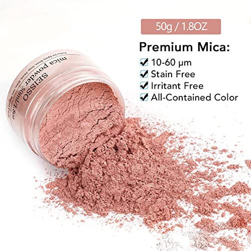 Rose Gold Mica Powder for Epoxy Resin 1.7 oz