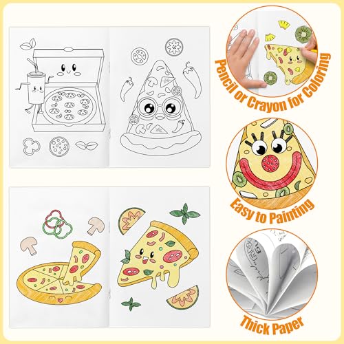 Pizza Coloring Book (24 Count)