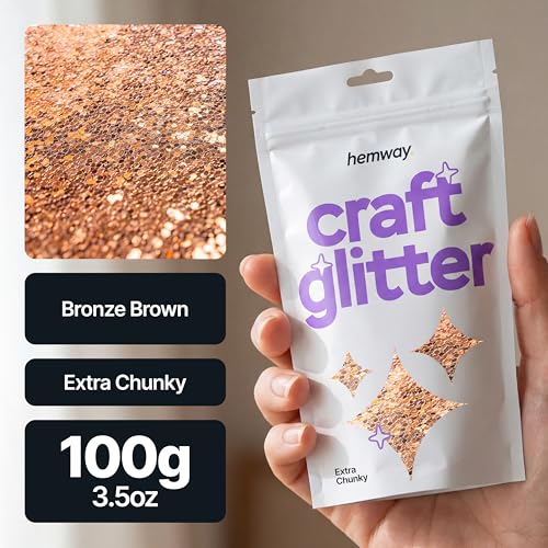Craft Glitter Bronze Brown 100g Extra Chunky Glitter (3.5 Ounce)