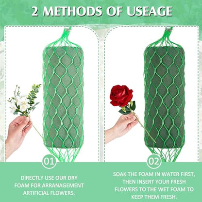 70 Pcs Floral Foam Garland 46 ft Absorption Flower Holder Plant Foam Flower Green Sponge for Wedding Arch Door Tabletop Decoration Arrangement Home Garden Craft