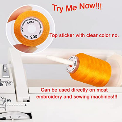 40 Spools Polyester Machine Embroidery Thread Kit (65616.7979 Foot)