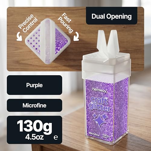 Craft Glitter Shaker Purple 110g Microfine (3.8 Ounce)