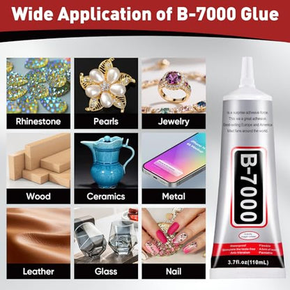 3 PCS 110ml B7000 Rhinestone Glue Clear (3 Count)