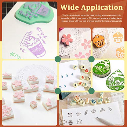 24 Pieces Block Printing Starter Tool Kit (24 Count)
