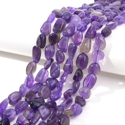 Purple Amethyst Pebble Nugget Oval Free Tumbled Stone 6