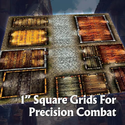 The Cobblestone City Roleplaying Battlemaps; 16 Modular RPG Maps in 8 Double