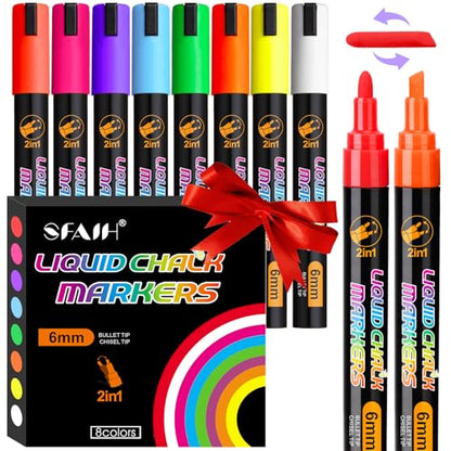 Liquid Chalk Markers for Blackboard (8 Count)
