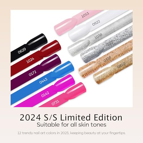 Poly Gel Nail Kit 30 Colors with 8 W Nail Lamp Poly Extension Gel Clear Pink Nude White Blue Complete Starter Kit for Beginner DIY Salon Quality Manicures