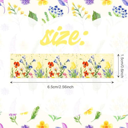 12 Rolls Floral Washi Tape Set (12 Count)