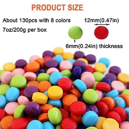 12mm Round Mosaic Tiles for Crafts (130 Count)