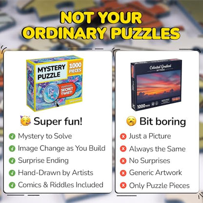 Jigsaw Puzzles 1000 Pieces with Storytelling Comic (1000 Count)