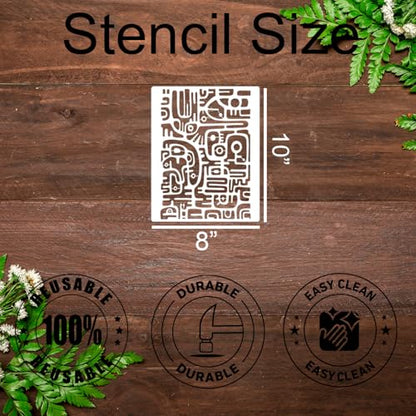 Stencils for Crafts Reusable Texture Stencils 10"x8" (19 Count)