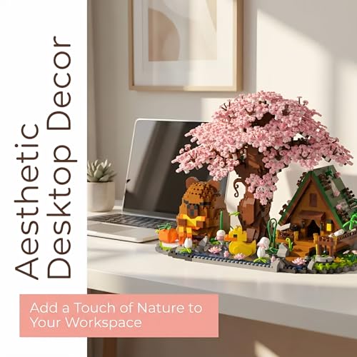 Capybara Cherry Blossom Bonsai Tree House Building Sets for Adults & Kids