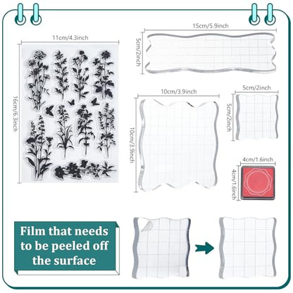 29 Pcs Acrylic Stamps for Crafting Card Making Supplies Set (29 Count)