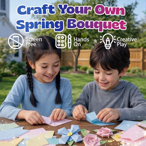 Flower Origami Kit for Kids Ages 8