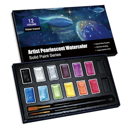 Shimmer Watercolor Paint Set (12 Count)