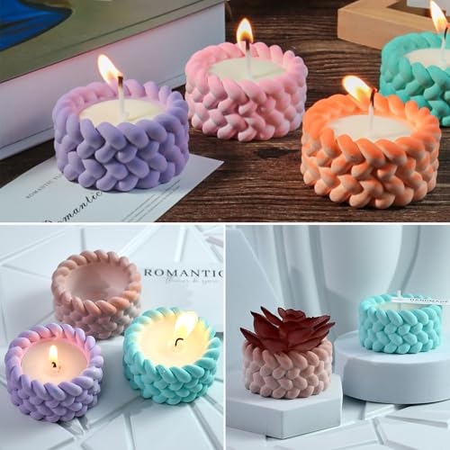 2PCS Knot Shape Tealight Holder Mold