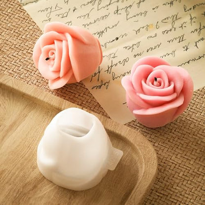 2 Pack Rose & Succulent Silicone Molds for Candle Making & Home Decor (2 Count)