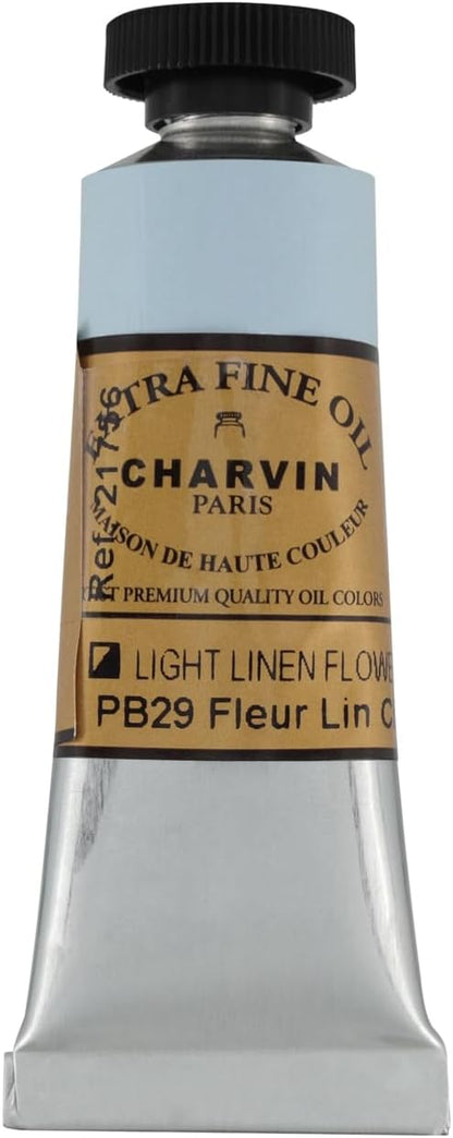 Charvin Extra Fine Oil Paint, Linen Flower Light 20 ml - Triple-Milled, Rich Texture, Poppy Oil-Based, Light-Fast, Handmade, Archival Quality