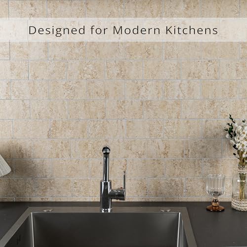 100 Pieces Peel and Stick Backsplash for Kitchen (12.5 Sq Ft)