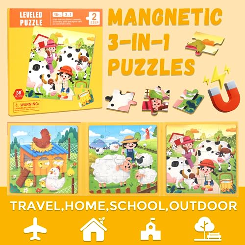 Magnetic Puzzles for Toddlers 1 (48 Count)