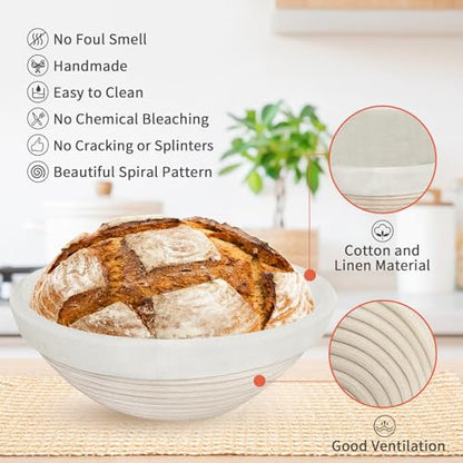 Sourdough Starter Kit for Beginners 40 Pcs Complete Banneton Set (40 Count)