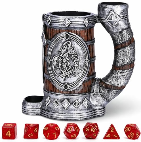 Dice Tower Mug DND Dice Rolling Tower with 7 PCS Dice Set