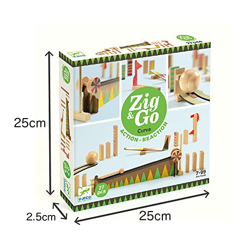 Zig & Go Wooden Domino Race Construction Set