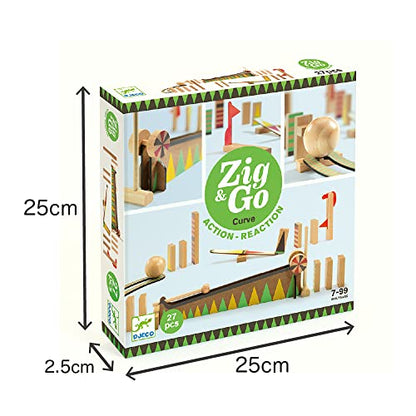 Zig & Go Wooden Domino Race Construction Set