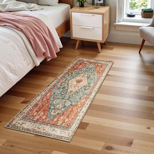 Boho Tribal 2x4.3 Washable Rug Runners for Hallways Non Slip (8.6 Sq Ft)