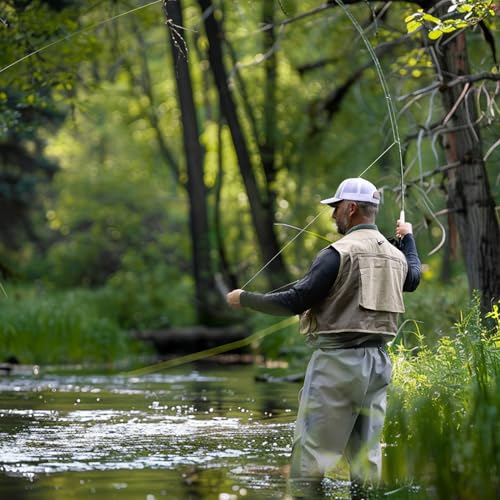 5WT 9FT Fly Fishing Rod Combo Starter Kit 4 Piece Semi Gloss Green Jade Finish 24T Carbon Fiber Trout Travel Fly Rod with Reel