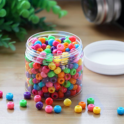 12 Pack 7 oz Plastic Container Jars with Lids Round Clear Travel Cosmetic Container Slime Jars for Toiletries (84 Count)