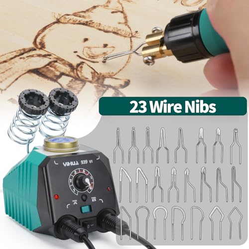 939 VI Dual Wood Burning Pen Wood Burning Kit with 23 Wire Nib in Varied Shapes