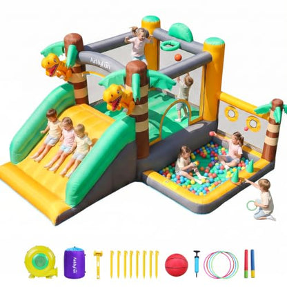Dinosaur Inflatable Bounce House with Slide