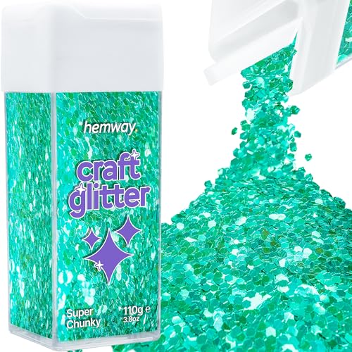 Craft Glitter Shaker Turquoise Blue 110g Super Chunky (3.8 Ounce)